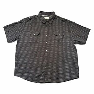 Paper Denim & Cloth Men’s 4X Black Cotton Short Sleeve Button Up Shirt